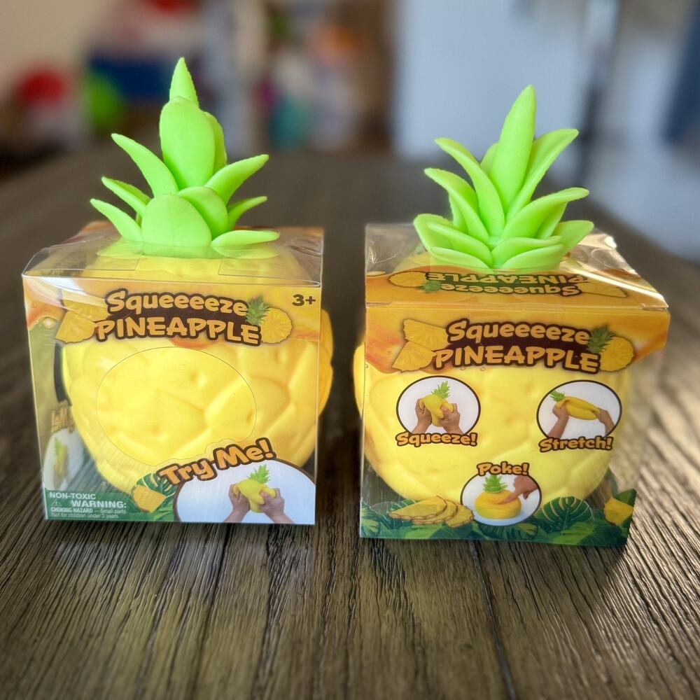 Pineapple Squeeze Squishy Giggle Zone Sunny Days Squishy Toy Brand New
